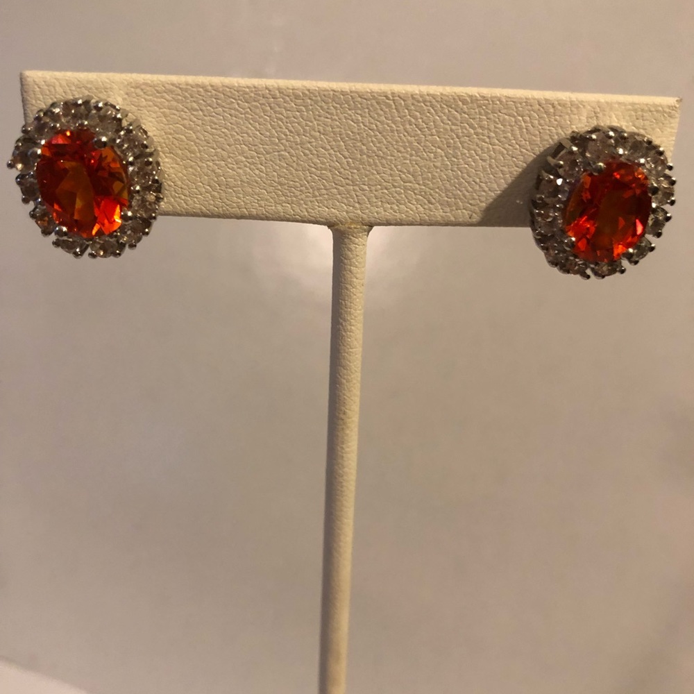 Poppy Topaz & White Topaz Earrings 8.82ctw